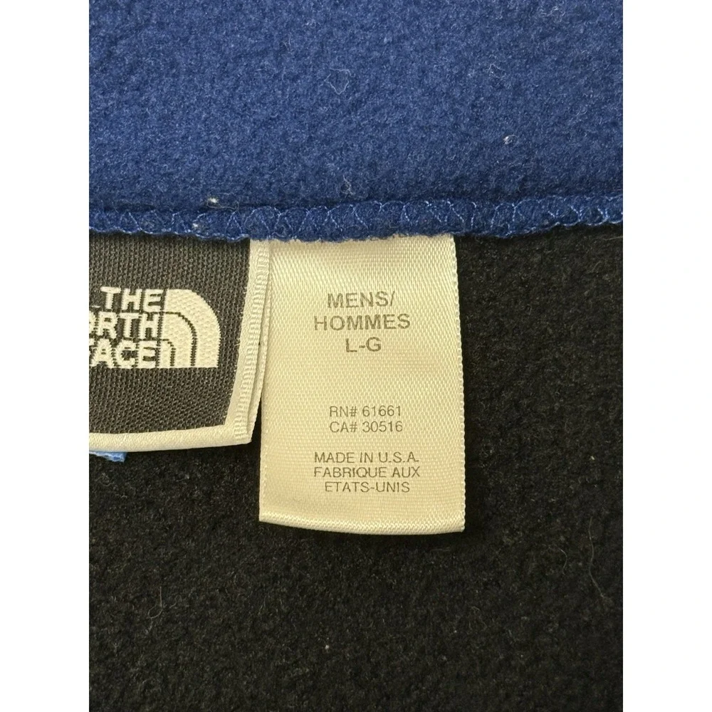 Vtg The North Face TNF Polartec Fleece Vest Full Zip Black‎ Mens L  Made in USA